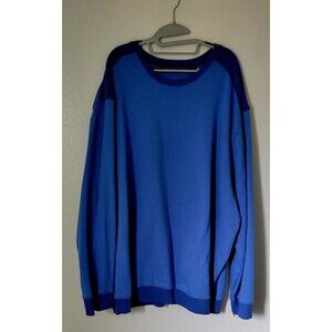 VAN HEUSEN Men's Big & Tall Flex Fleece Crewneck Pullover Sweatshirt (4XLT) Blue